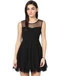 Besiva black fit and flare dress
