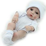 Kaydora 10inch Full Silicone Reborn Baby Girl Washable Bathe Partner Toy Handmade Lifelike Dolls