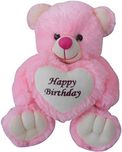 Saugat Traders Happy Birthday Gift Soft Toy Pink Teddy Bear with Heart