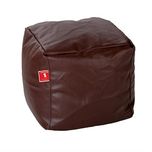 Comfy Bean Bags Bean Bag Footrest Medium Filled with Beans Filler (Brown)