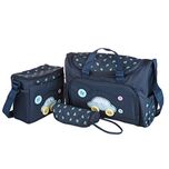Electomania 4Pcs Baby Nappie Diaper Changing Bags Sets Dark Blue