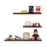 Forzza Diva Wall Shelf, Set of 3 (Matte Finish, Wenge)