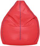Amazon Brand - Solimo XXL Bean Bag Cover (Pink with Blue Piping)