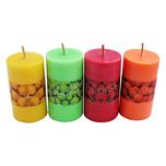 PeepalComm Mini Pillar Scented Candle (Set of 4 PC)