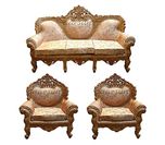 Aarsun Wooden Sofa Set with Antique Style | Wood Couch | Wooden Living Room Furniture