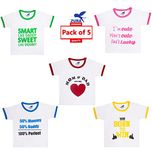 ZURA Export Quality Cotton Boy Baby Tshirt/Girl Baby Tshirt/Baby Dress/Kids Tshirt/Baby Teeshirt (Pack of 5)