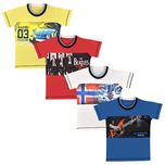 Luke and Lilly Boys Cotton Multicoloured Round Neck T-Shirt - Pack Of 4