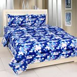 Zesture Bring Home 144 TC Cotton Double Bedsheet and 2 Pillow Covers - Multicolour