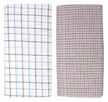 INDHRANI Men Cotton Lungis- Pack of 2 (Multi-Coloured, M)