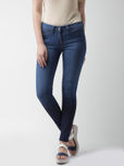 Mast & Harbour Women Blue Skinny Fit Ombre Dyed Stretchable Jeans