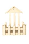 Enfin Homes Wooden Vase(8.4 inch, White)