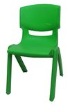 Happy Kids Strong and Durable Kids Plastic Chair (Small, Green)