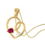 Stylori 18KT Yellow Gold and Diamond Pendant for Women (SP0787-18113400)