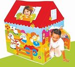 Toyboy Betty Play Tent House With Wheels For Kids - Print May Vary