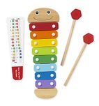 Melissa and Doug Caterpillar Xylophone Musical Toy with Wooden Mallets, Multicolor