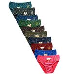 JIL Delux Womens Brief/Hipster 100% Cotton Ladies Printed Multi Color Panty Inner wear Combo Pack of 5 and 10 Offer (5, X-Large=95cm)