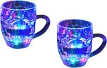 Caryn Combo Beer Party Multi-Color Led Light Plastic Mug(300 ml, Pack of 2)