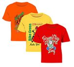 Kids Boys Tshirts(Pack of 3) (5pcs_Rd_yl_Or) (11-12 Years)