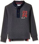 US Polo Assn. Boys T-Shirt (UKTS6283_Anthra Melange_24TFS)