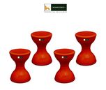 Nilkamal Stool 12 Set of 04 (RED) By HOMEGENIC
