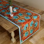 Sej By Nisha Gupta Floral Table Runner - Brown (12 By 47 Inches )