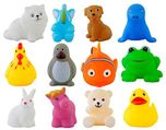 Aarushi 12 Pcs Early Educational Toys Gifts Rubber Baby Bath Toy - Multi Color