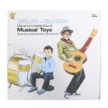 Comdaq Jazz Drum and Guitar Set, Multi Color