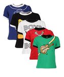 Goodway Senior Boy Attitude 5 Pack Printed T Shirts