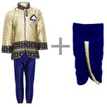 AJ Dezines Boys Indo Western Kurta Dhoti Pant Set for Kids (9001_BLUE_4)