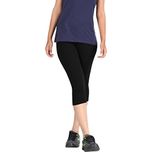 Rooliums (Brand Factory Outlet) Cotton Capri Length Legging - Free Size (Black, Free Size)