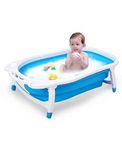 Techsun Mart Folding Baby Bath Tub For Infant Bathing (Multicolor)
