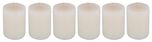 Atorakushon Smokeless Scented Pack of 6 White Round Pillar Candles for Diwali