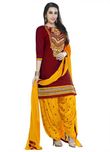 Kvsfab Cotton Embroidered Salwar Suit Dupatta Material(Un-stitched)