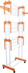 SHP TNC DOUBLE POLL EXTRA HEAVY PURE STAINLESS STEEL PURE INDIAN CLOTH DRYING STAND Plastic, Steel Floor Cloth Dryer Stand(Orange)