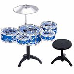 Jazz Drum Set for Kids 5 Drum 10 Piece Set- Multi Color TH699-2