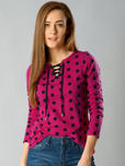 FabAlley Women Pink Printed Regular Top