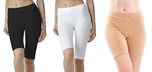 FASHION LINE BLACK WHITE SKIN SHORTS/TIGHTS(PACK OF 3)(SIZE S)