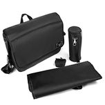 VG Casy Diaper Bag, Insulated Bottle Bag, Baby Diaper Changing Pad, Multiple Pockets Travel Nappy Bag (Black)