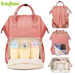 Baybee Premium Wide Open Designer Baby Diaper Backpack / Multi-Function Waterproof Tote Bag Stroller Straps, Travel Bag, Nappy Changing Bag & Insulated Pocket For Mom