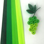 Quill On Tones of Green Quilling Strips, Green (5mm)
