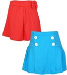 Lil Orchids Embellished Girls Regular Pink, Light Blue Skirt