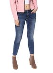 Fourgee Casual slim fit Denim jeans for Women (dark blue, 34)