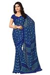 Vaamsi Georgette Saree with Blouse Piece (Vega3096_Blue_One Size)