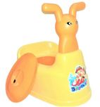 Online Choice Toilet Trainer Baby Potty Seat Cartoon Face Scooter Type With Removable Tray & Closing Lid (Peach)