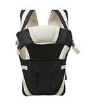 GTC Adjustable Hands-Free 4-In-1 Baby Carrier Bag With Comfortable Head Support & Buckle Straps (Black)