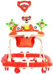 Panda Creation Baby Walker Cum Rocker - Height Adjustable, Musical, Push Handle (Red)(Red)