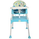 Mummamia 3 in 1 Baby High Chair Cum Study Set With Detachable Dining Plate & Cushion - Blue