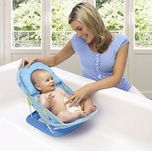 Toyboy Deluxe Baby Bather with Removable Head Support Cushion Infant Bath Aid Todler (Blue)