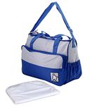 NOVICZ Stylish Multi Compartment Mother Diaper Bag for Baby Care with Diaper Changing Mat - Blue Color