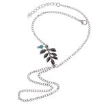 Young & Forever Boho Gypsy Carving Leaf Turquoise Beads Beach Anklet (1 Pc) For Girls and Women A19